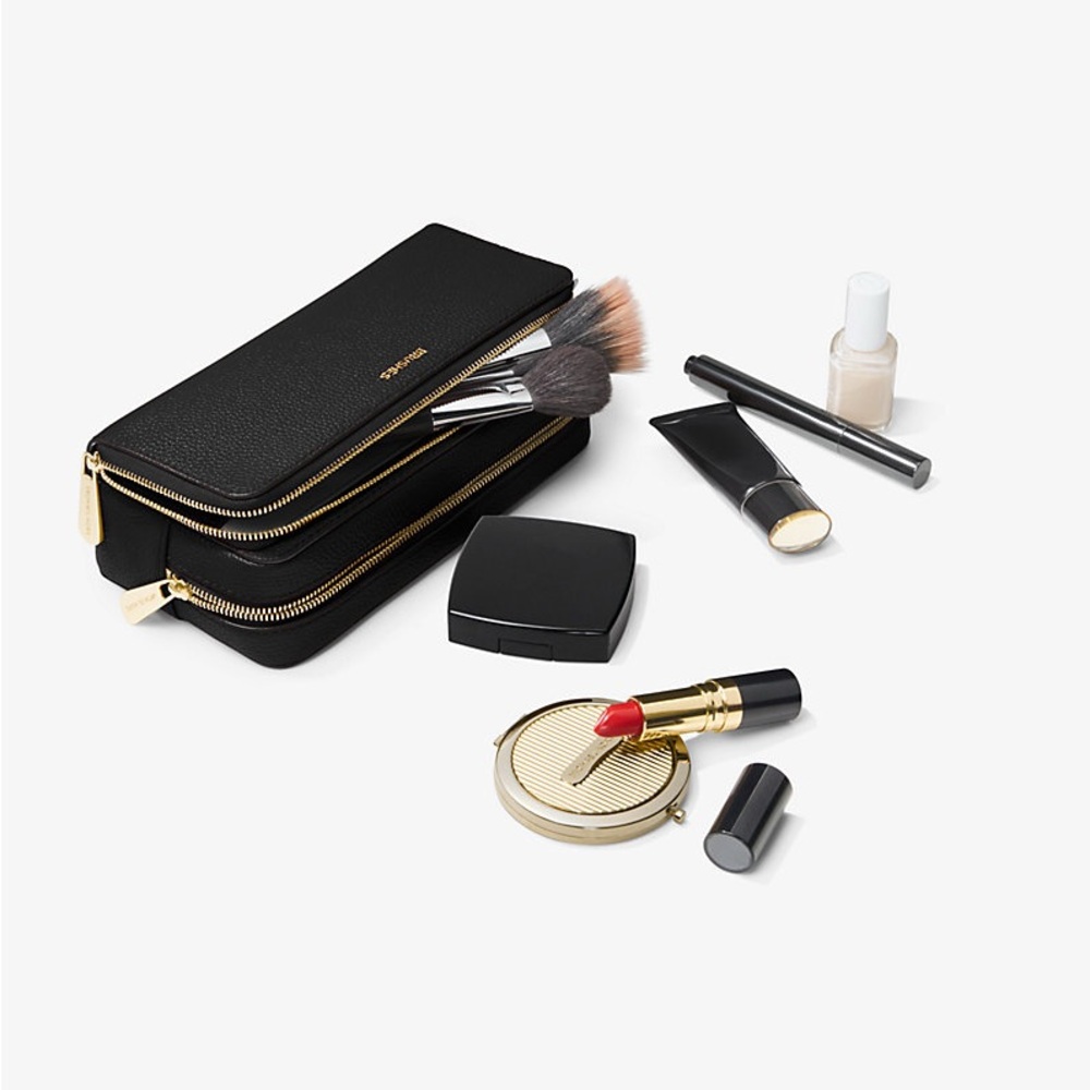 Michael Kors Jet Set Travel Leather Cosmetic Pouch